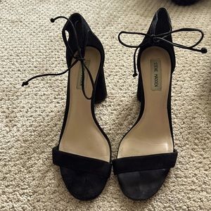 Black Steve Madden Block Heel